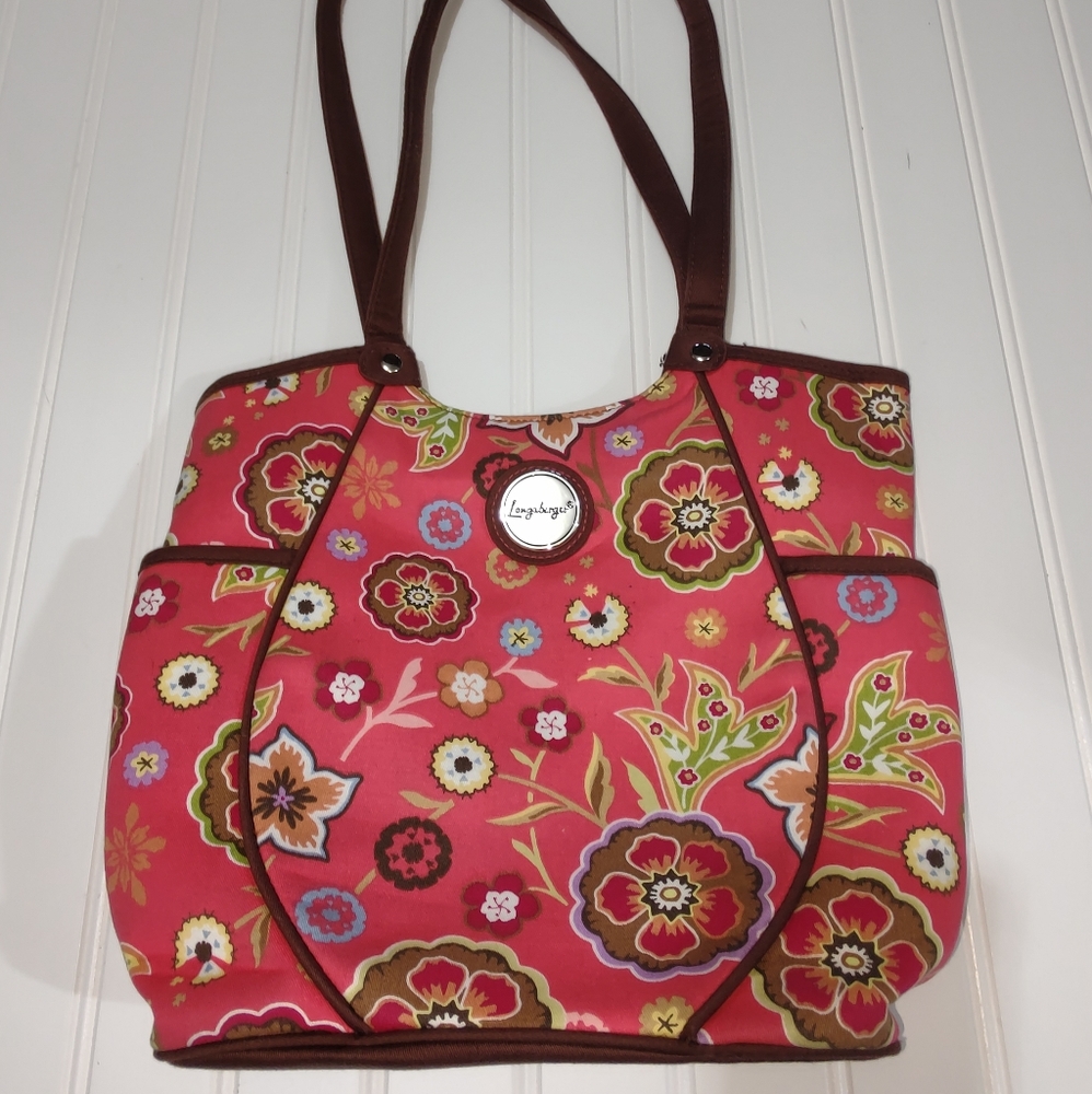 Longaberger Womens Multicolor Floral Casual Purse‎